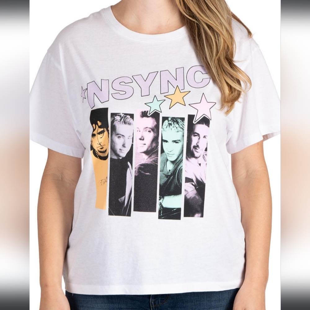 NSYNC tee shirt, short sleeve,white, extra large